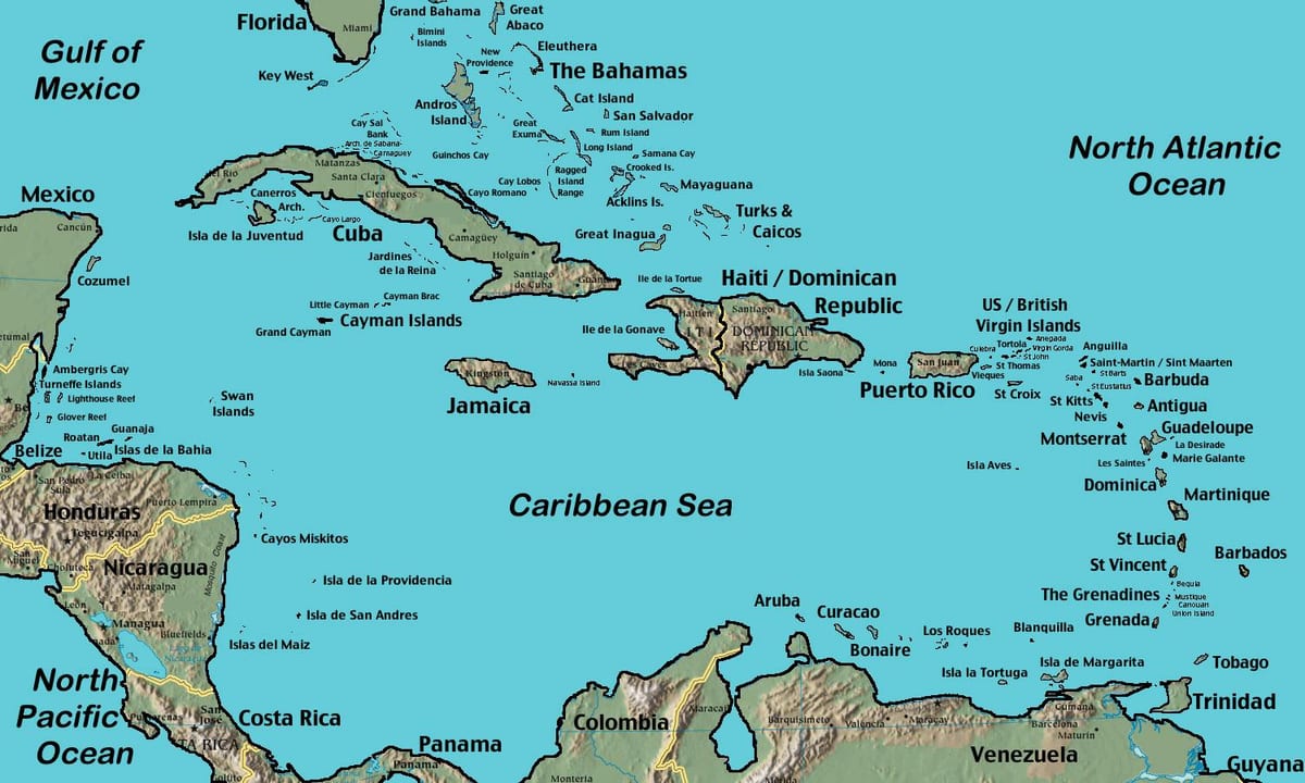 Kartta Belize karibian