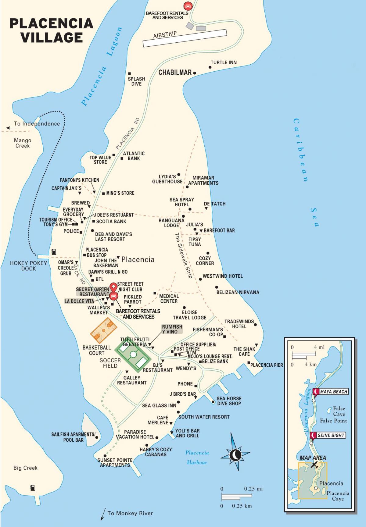 kartta harren kylä Belize