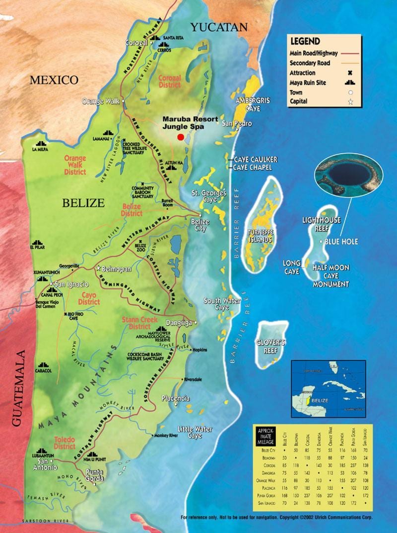 Kartta tobacco caye Belize