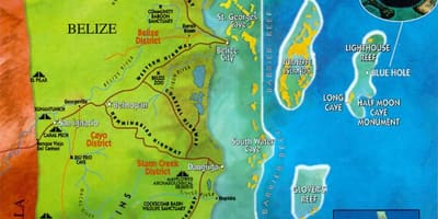 Kartta Belizen eläintarha