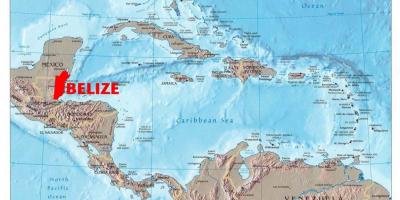 Belizen kartta - Kartat Belize (Keski-Amerikka - Amerikka)