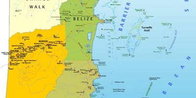 Kartta Belize kanssa kylässä