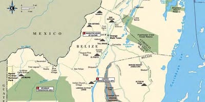 Kartta sibun joen Belize
